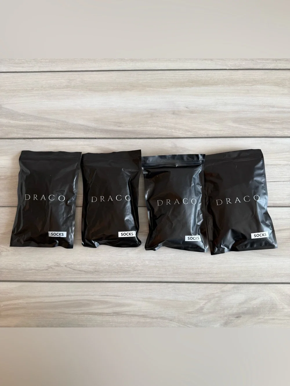 Draco Socks 4 pair Black and White NWT IN PACKAGE